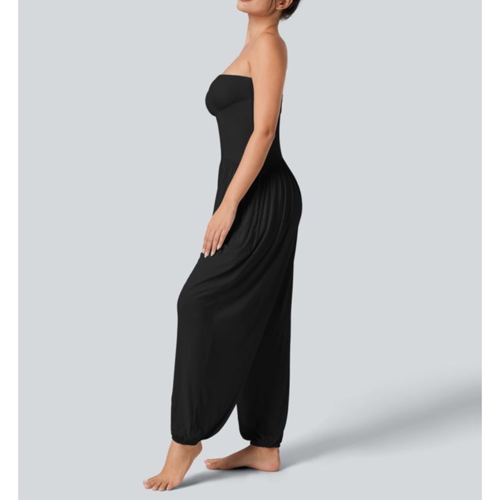 NWT Tube Top Style Side Pocket Jumpsuit HALARA SIZE S. Haram style. Stretchy! - Picture 4 of 9